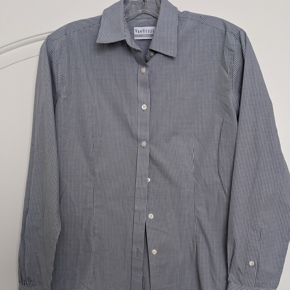 Van Heusen for Her Sz 4 (Small) Gingham black and white